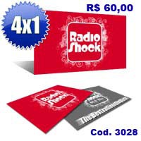 CARTÃO DE VISITA - COUCHE BRILHO COUCHÊ BRILHANTE - 300 gr - 4 x 1 cores  -  500 Unidades